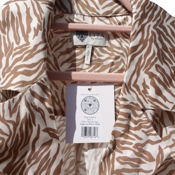 Lita By ciara Revolve Romper Animal Print NWT Size Large $348 summer style - Picture 4 of 9